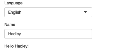 By using `req()`, the output is only shown once both language and name have been supplied See live at <https://hadley.shinyapps.io/ms-require-simple2>.