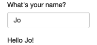 Reactivity means that outputs automatically update as inputs change, as in this app where I type 'J', 'o', 'e'. See live at <https://hadley.shinyapps.io/ms-connection>.